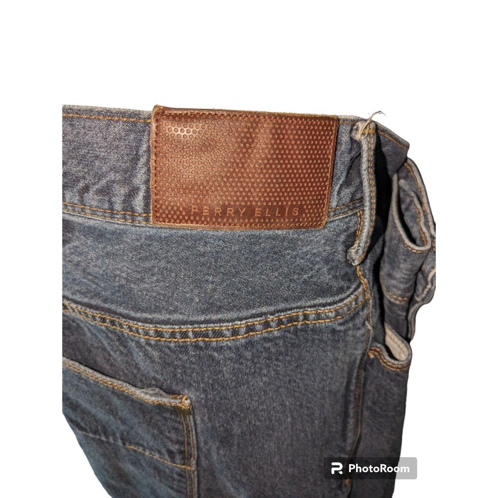 Perry Ellis Baggy Jeans Mens 48x30 Blue Denim Medium Wash Straight Leg Y2K Baggy - Picture 6 of 6